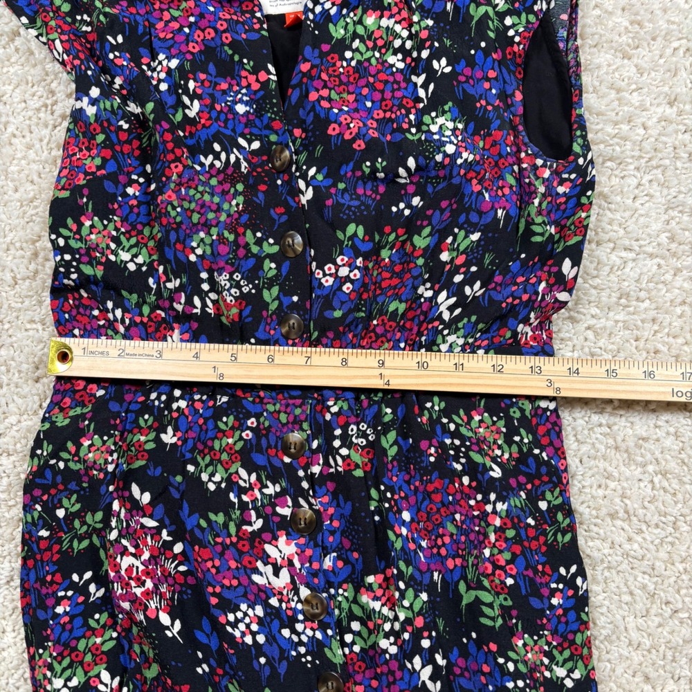 Conversations by Anthropologie 32 of 52 Floral Button Smocked Dress Women US 4 - Picture 7 of 10